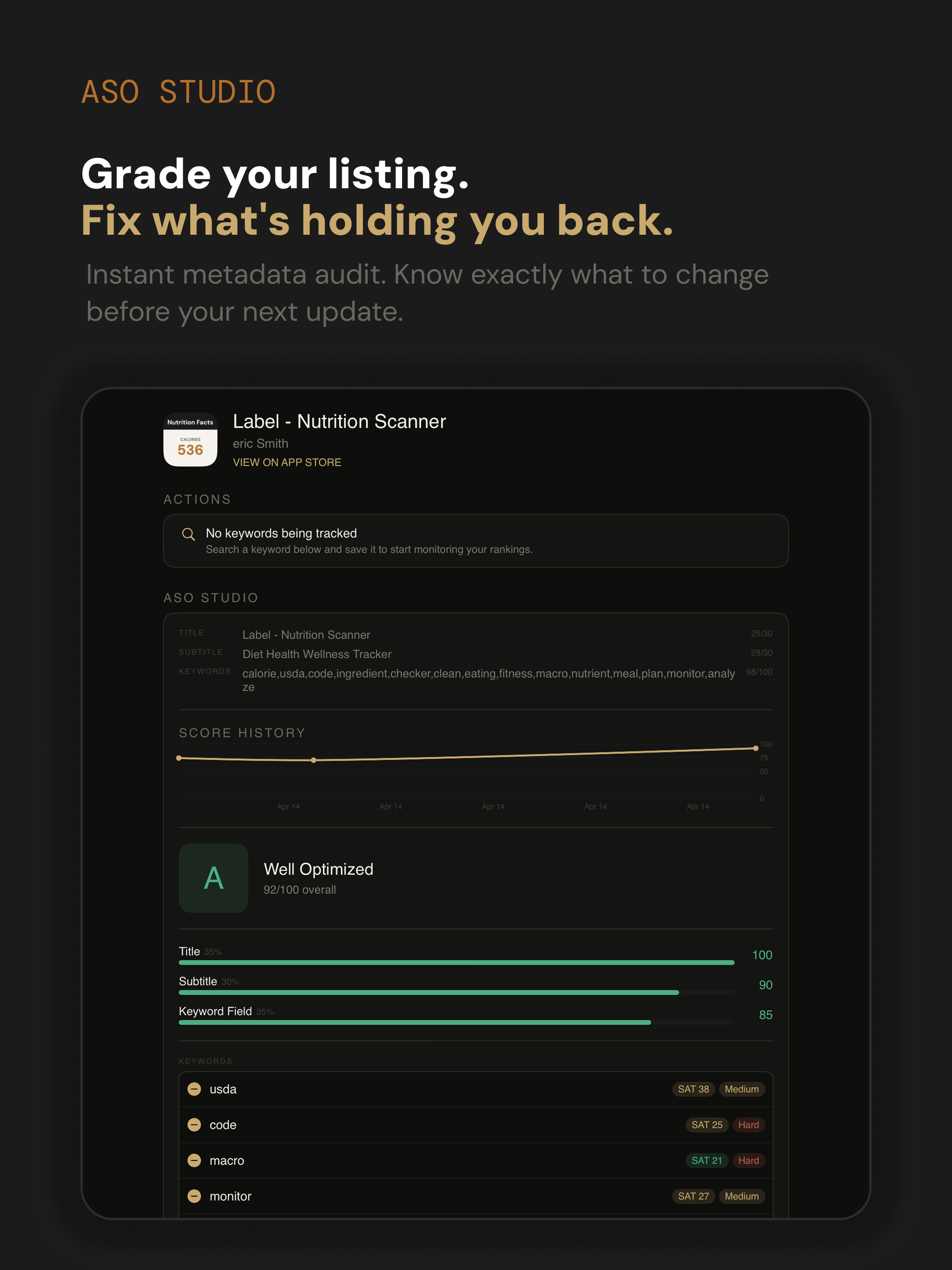 Keyword Scout on iPad — my apps